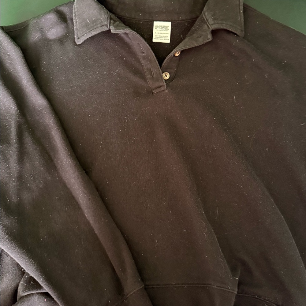 Victorias Secret Black Polo Sweater
